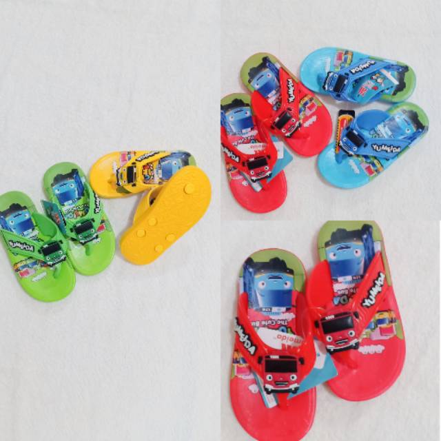 Sandal jepit anak laki motif Tayo Yumeida A 802 M