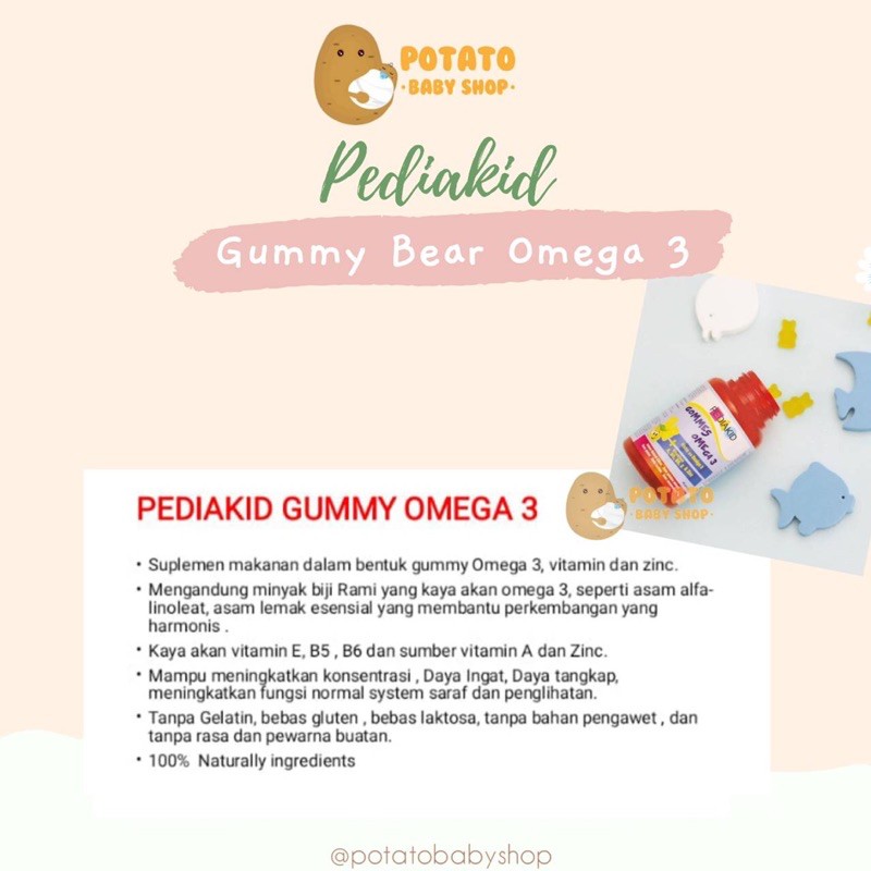 Pediakid Gummies - Multivitamin / Vitamin C / Omega 3 Gummy bear