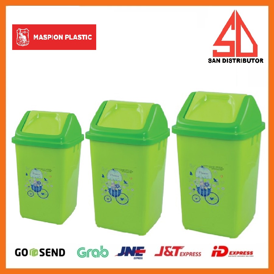 Tempat Sampah tong sampah Kotak Sampah 4 liter maspion DUSTBIN+ COVER NO.5 B T088