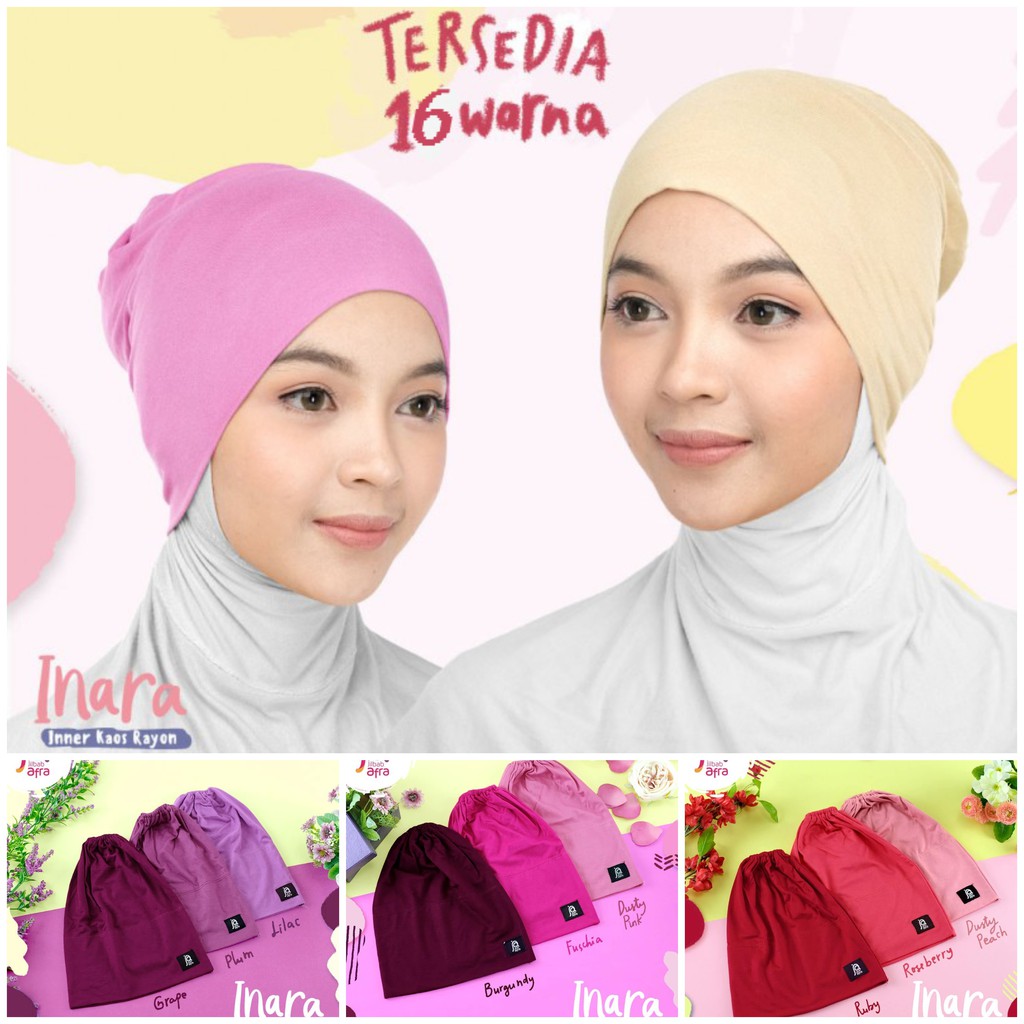 INARA Ciput Bahan Kaos Rayon INNER Jilbab Afra - Adem dan Nyaman