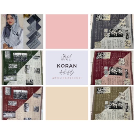 HIJAB SEGIEMPAT VOAL KORAN ARAB LASERCUT / KERUDUNG KORAN ARAB MURAH KEKINIAN