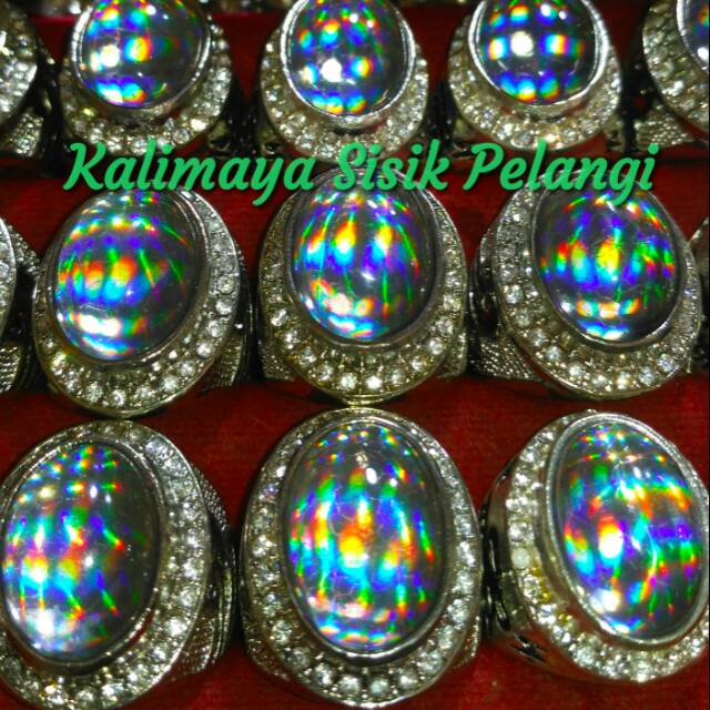 Cincin Batu Kalimaya sisik pelangi HM