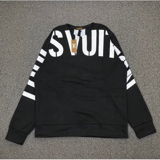 JAKET SWEATER CREWNECK LOUIS VUITTON BLACK AUTHENTIC PREMIUM