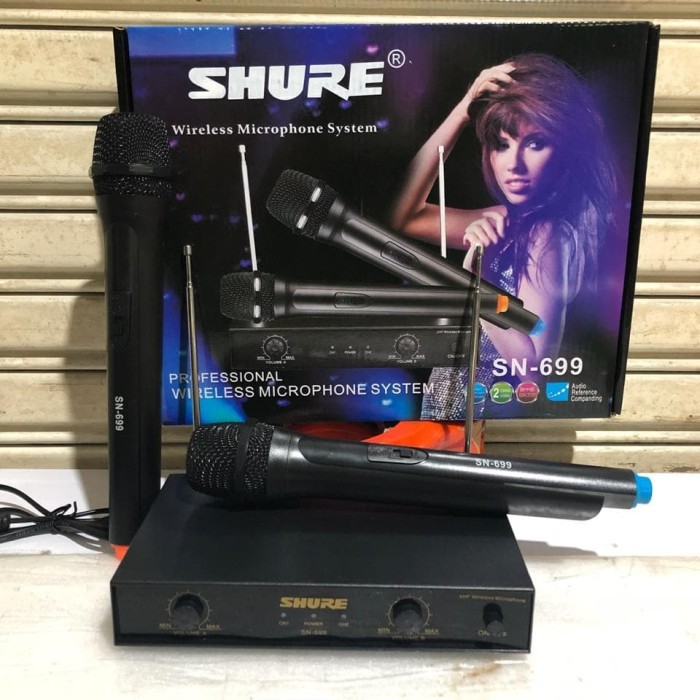 SHURE mic wireless SN/SH 699 new model suara jernih -original