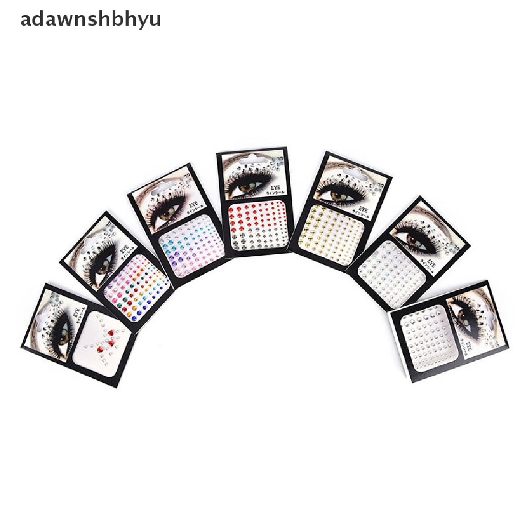 [adawnshbhyu] New Jewel Eyes Makeup Crystal Eyes Stiker Tato Diamond Glitter Makeup Stiker