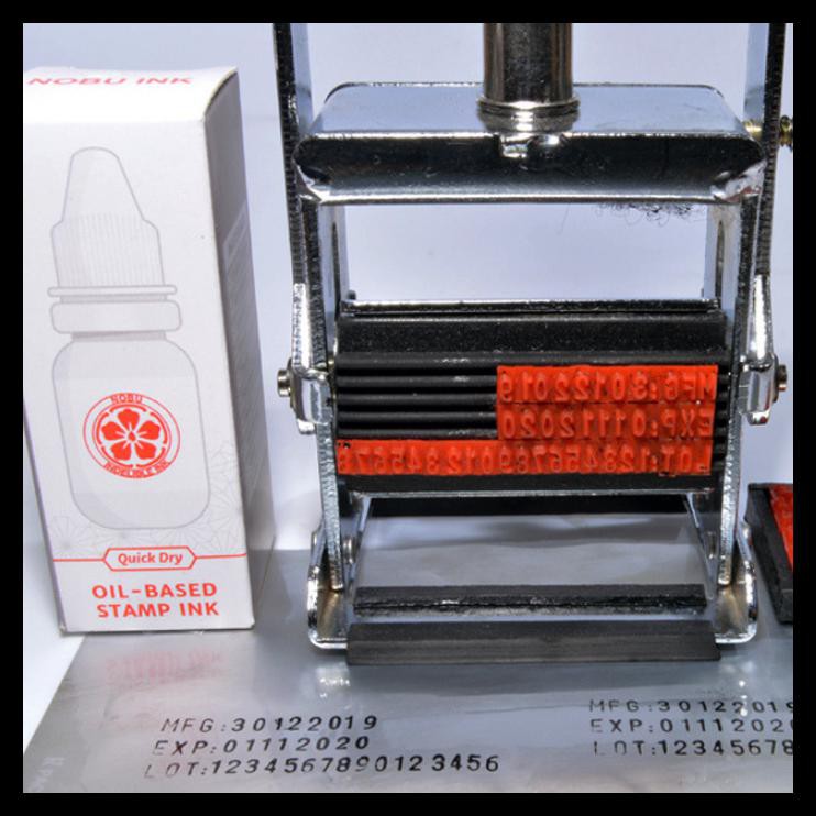 

Mesin Coding Expired Date - Stempel Manual | Nichia Stamper - Ukuran 2X3 Mm Special