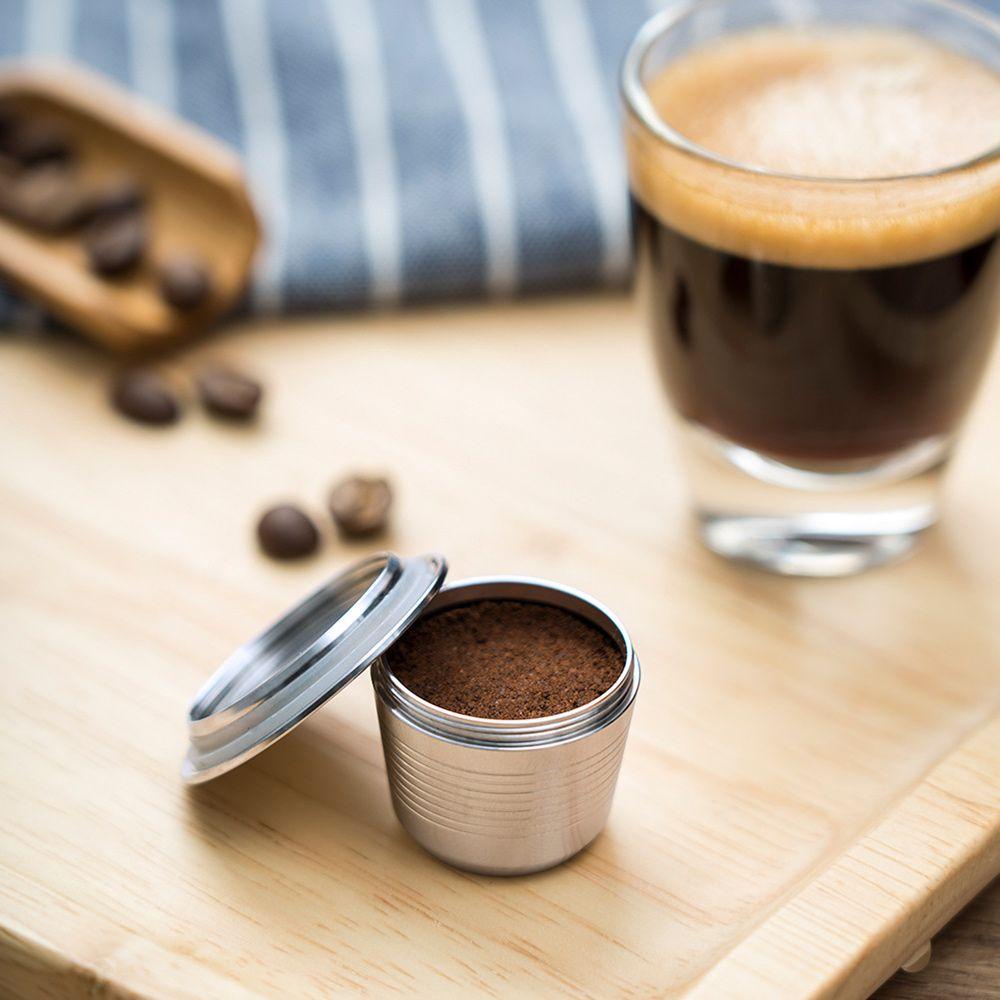 Solighter Alat Kopi Kapsul Kopi Stainless Steel Espresso Coffee Tamper Reusable Pods