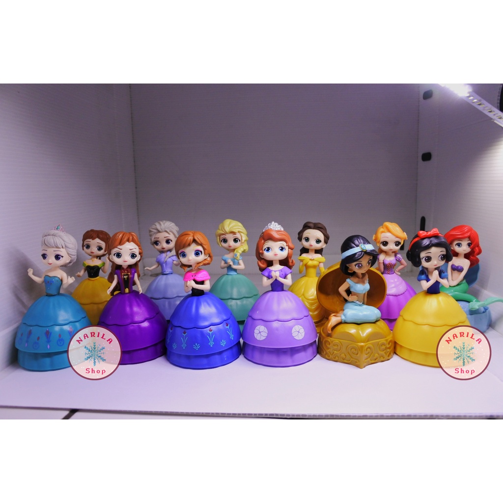 Jual Figure Disney Princess Bola Bongkar Pasang Frozen Elsa Anna