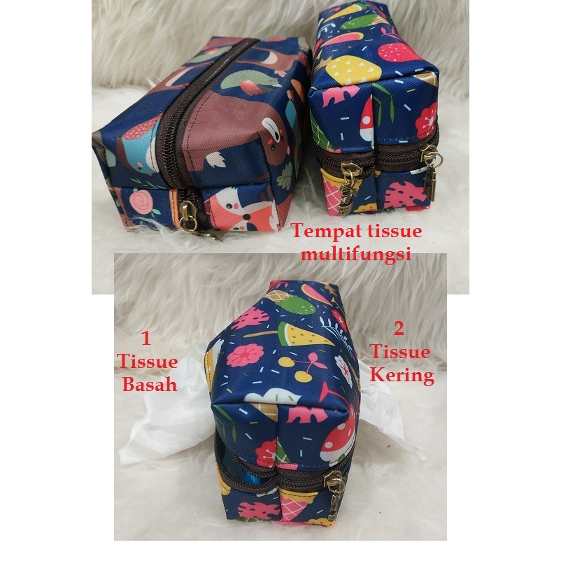 TISSUE COVER / DOMPET TEMPAT TISSUE / TEMPAT TISU BASAH DAN KERING