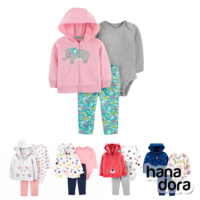 3-Piece Jacket Set Girl - Set Jumper Jacket Bayi Import