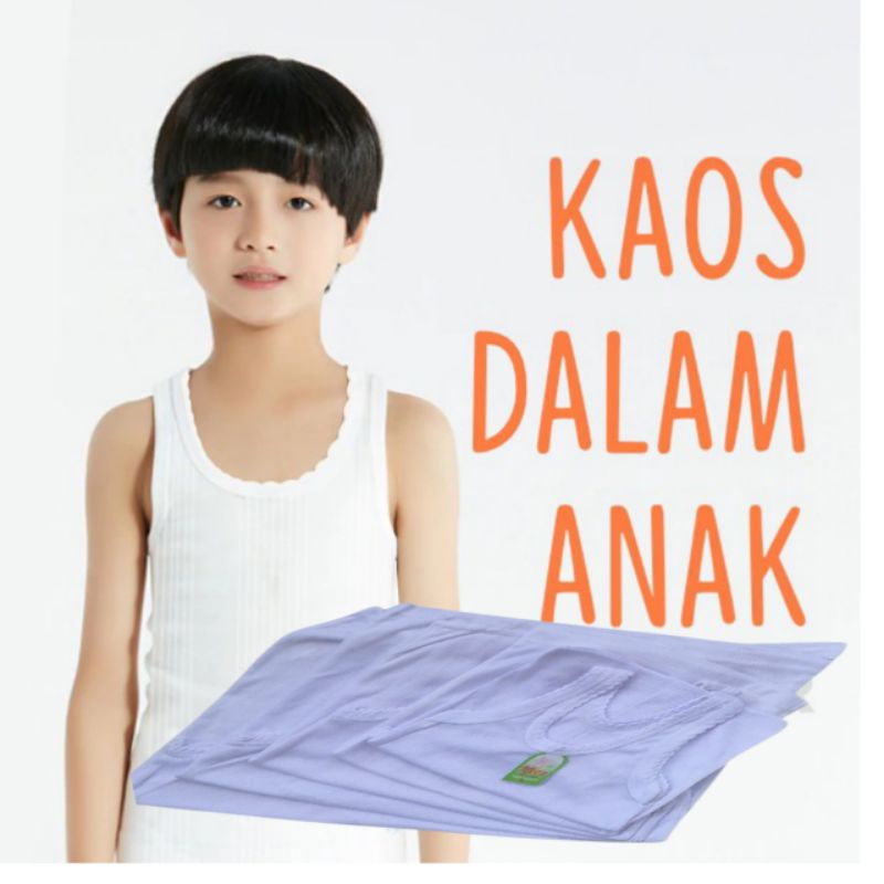 kaos dalam anak tiga vareasi singlet putih salur | stabillo kotak | bayi warna premium