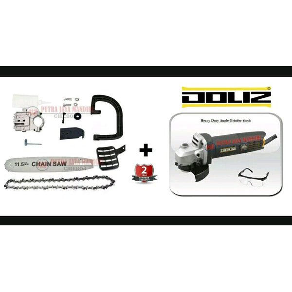 Doliz Portable Chainsaw Plus Grinder Gerinda Tangan 4 Inch Atau Mesin Gerinda 4 Inch Plus Gergaji Ka