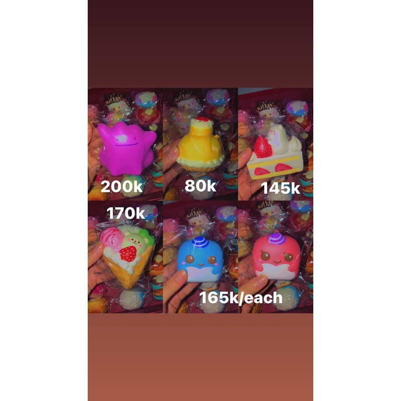 ibloom chigiri millie billie, marshmellow bear shortcake, ditto pokemon seoujun true beauty squishy