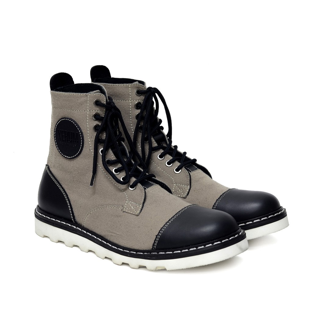 XERUM Pegasso - Sepatu Boots Pria Kanvas - Kulit Asli