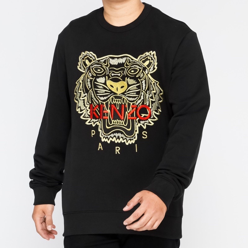 Ken. Tiger Crewneck Black Gold