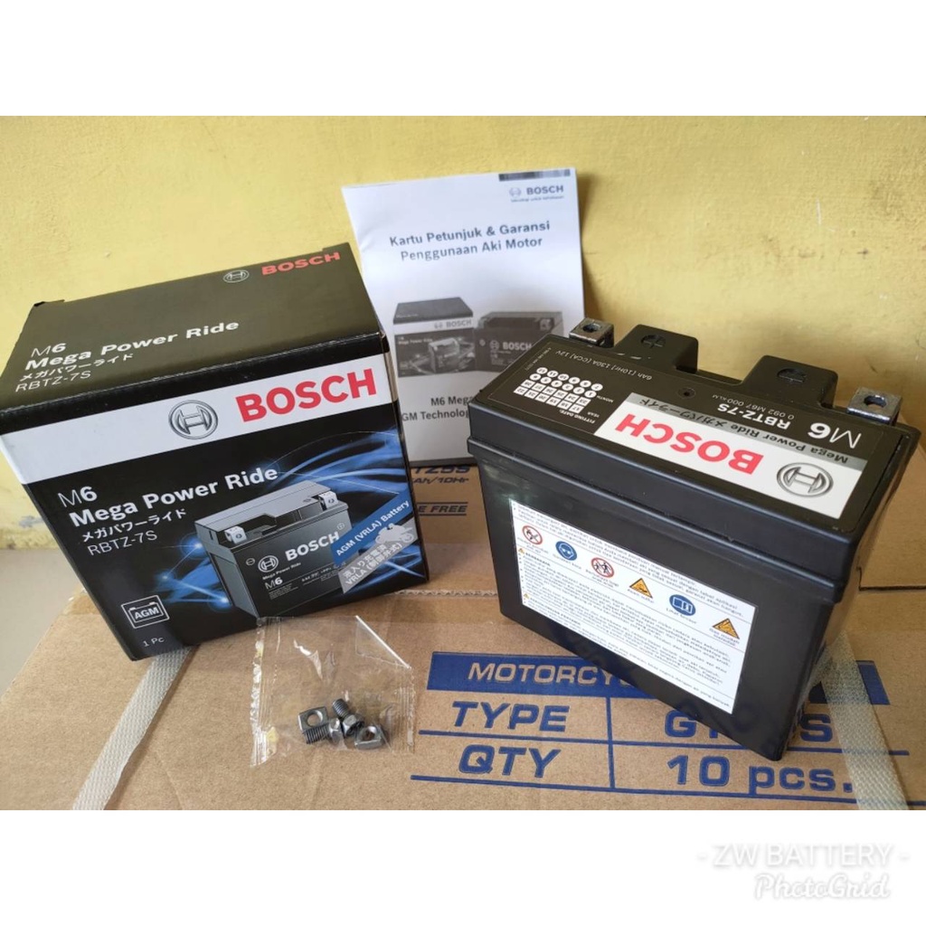 AKI MOTOR SATRIA FU 150, SONIC 150, KLX 150, W175 RBTZ-7S BOSCH AGM MF