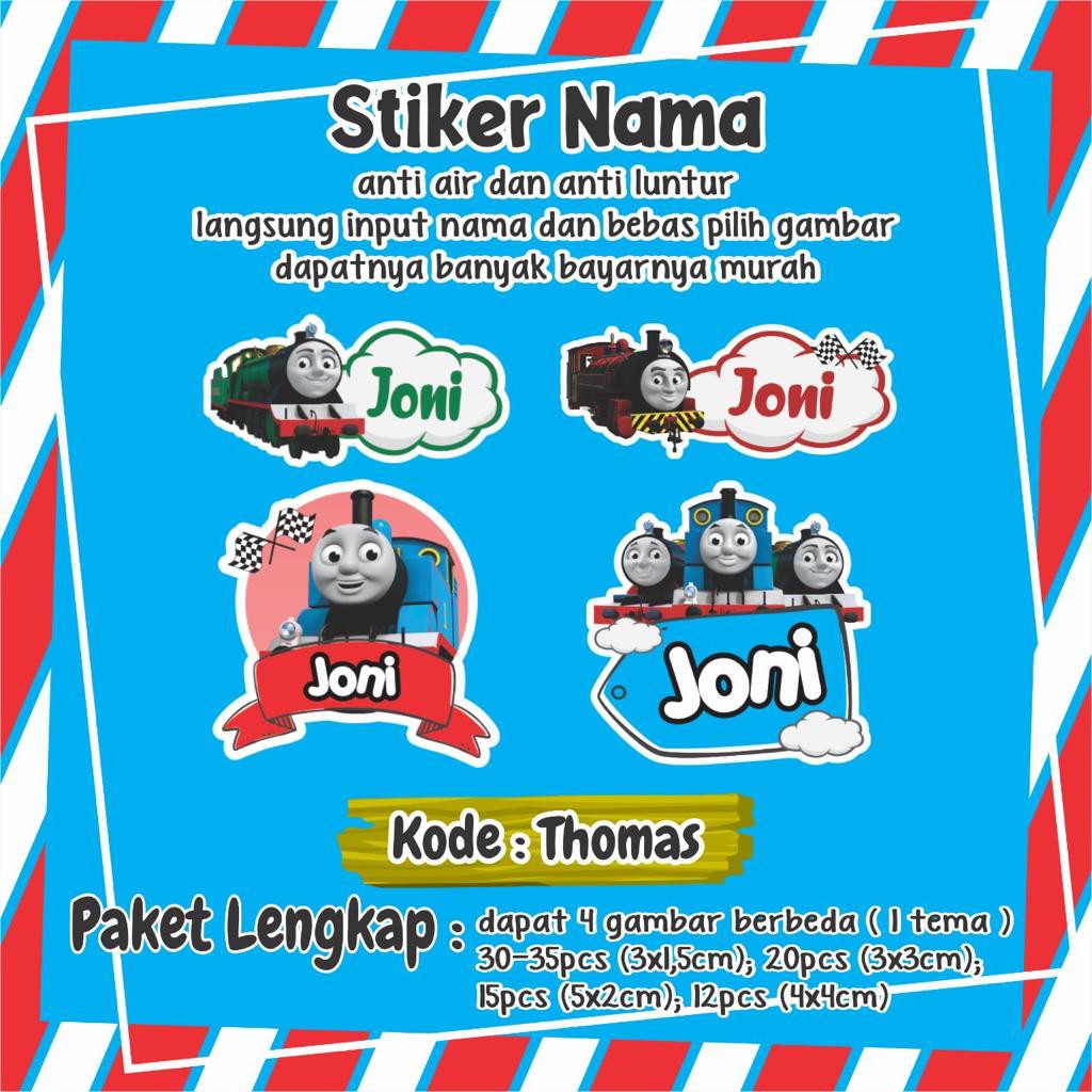 

Stiker Custom Label Nama Karakter Thomas / Truck / Tsum Tsum / Unicorn 1