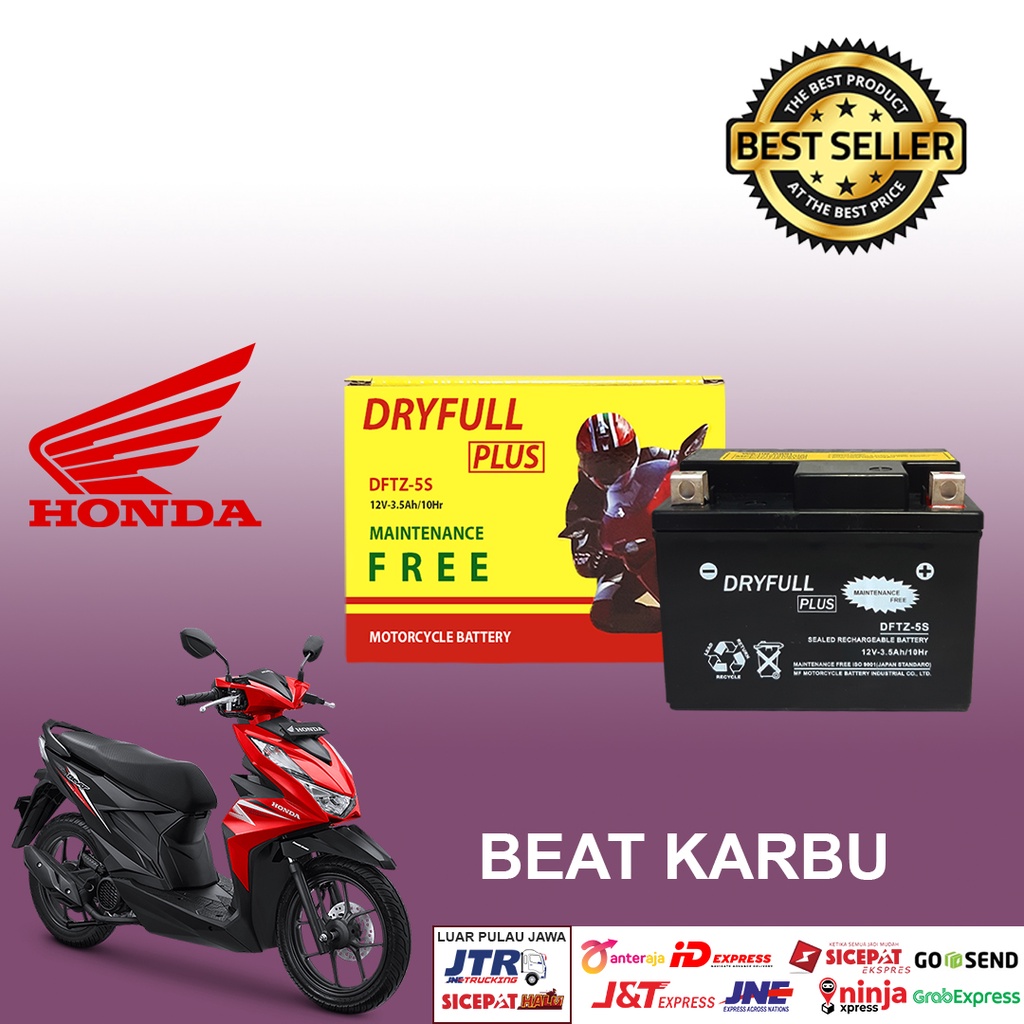 Jual Aki Motor MF GTZ5 Dryfull Honda Beat Accu GTZ5 12V 3.5AH DRYFULL