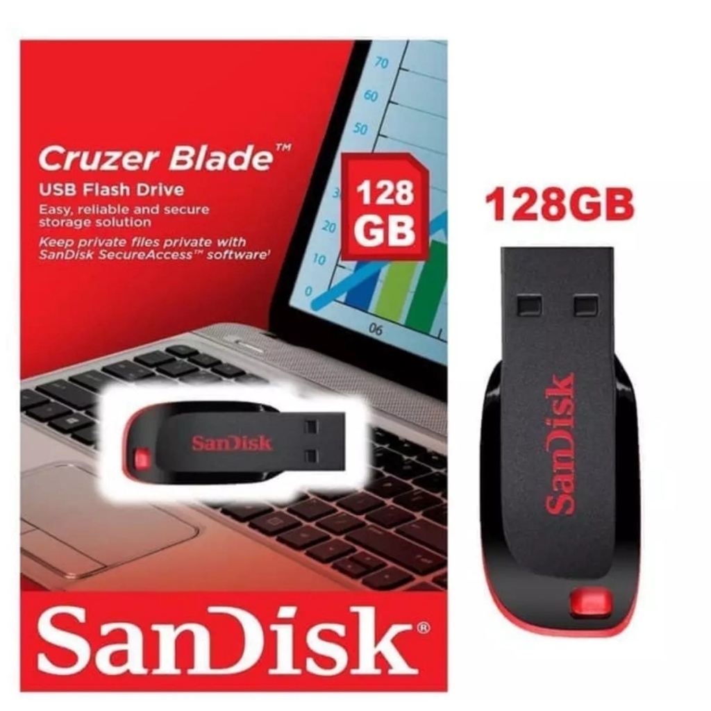 Flashdisk Sandisk Cruzer Blade CZ50 Sandisk Usb  128GB / 64GB / 32GB  /16GB / 8GB / 4GB / Sandisk Usb FlashDrive Cz50