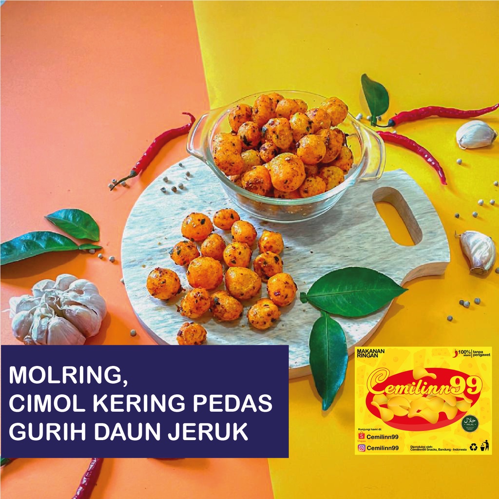 

Molring (cimol kering) pedas, gurih daun jeruk 100gr - Cemilin99