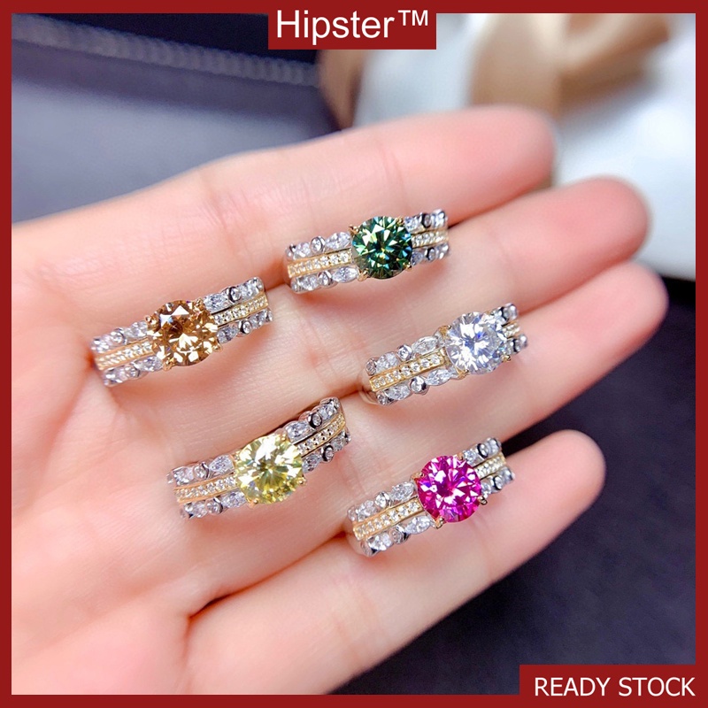 Fashion Personality Color Moissanite All-Match Ring