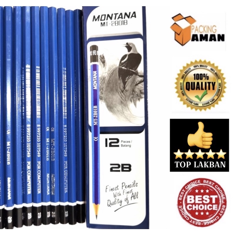 

12 pcs / 1 Lusin PENSIL 2B / PENCIL 2B FOR COMPUTER HARGA MURAH MERIAH