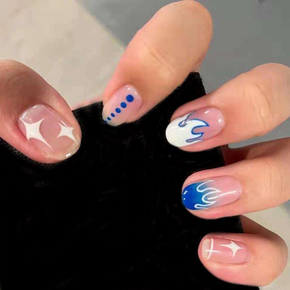 Preva Stiker Kuku New Manicure Cool Boy Klein Blue Nail Art Deco
