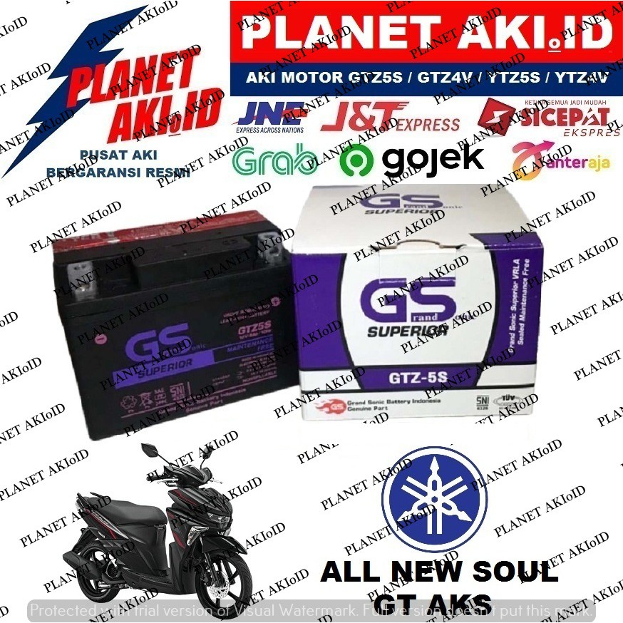 Aki Motor Yamaha All New Soul GT AKS GTZ5S Accu Kering MF