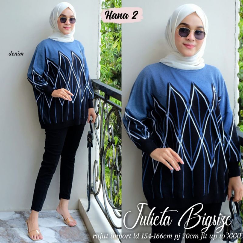 julieta bigsize by hana /Fashion wanita /baju lebaran 2022