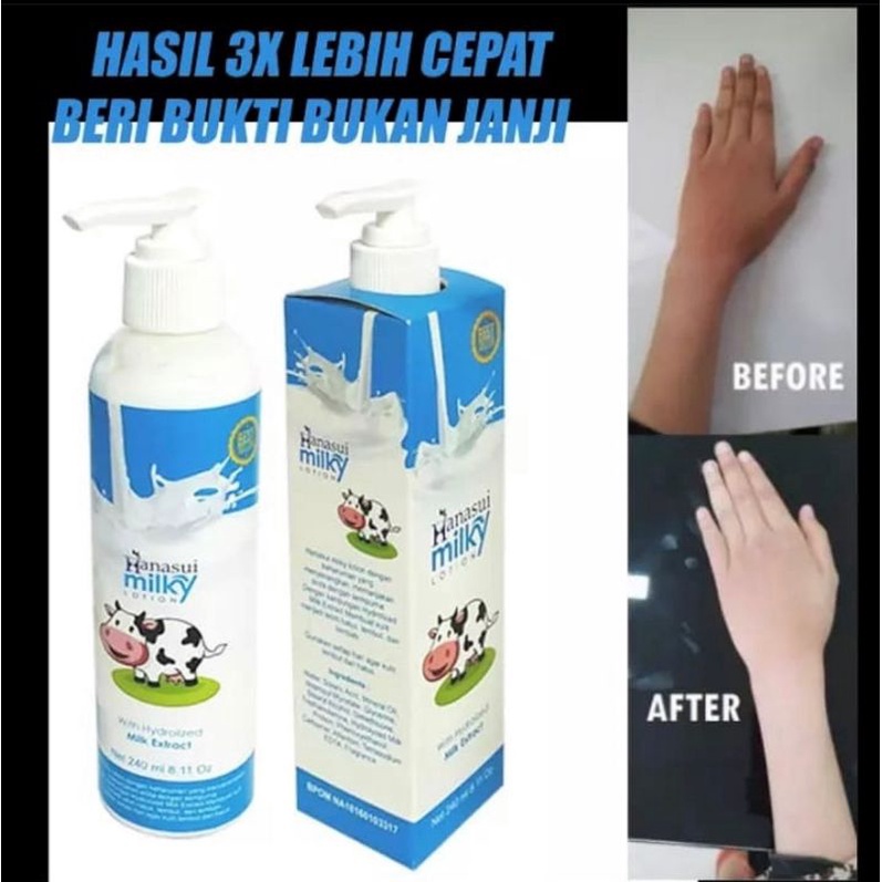 `ღ´ PHINKL `ღ´ ⓗⓐⓝⓐⓢⓤⓘ Hanasui gluta milky lotion bleaching pemutih kulit badan lembab tone up