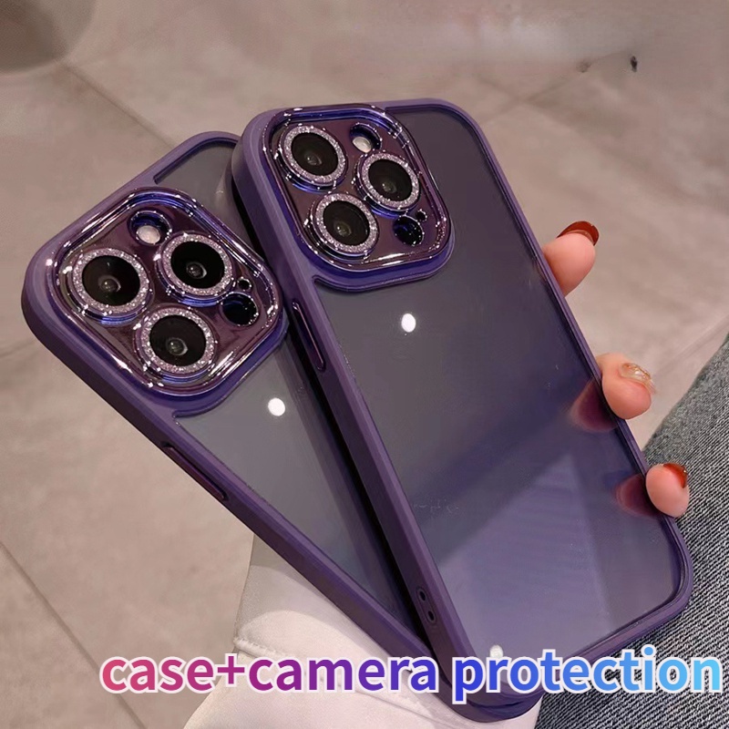 Case Pelindung Kamera Bahan Akrilik Bening Tahan Banting Untuk iphone 14 pro max 13 / 12 pro max 11 / 11 pro max