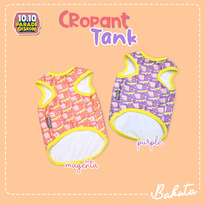 Baju Kucing Model Kaos Motif Tank Cropant Warna Warni | Cropant Tank Bakuta