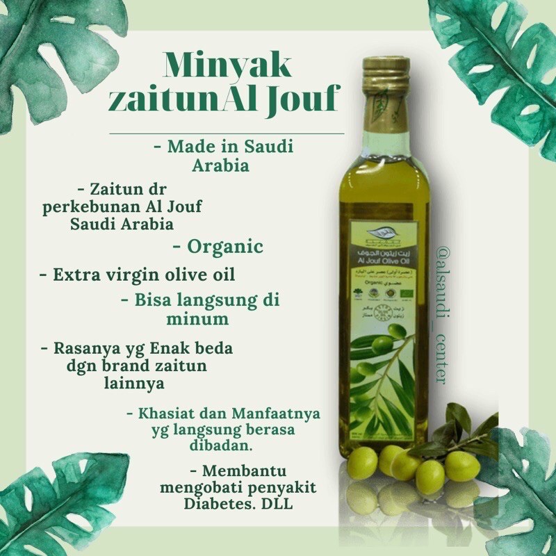 Minyak Zaitun Al Jouf Organic Original Saudi Arabia Shopee Indonesia