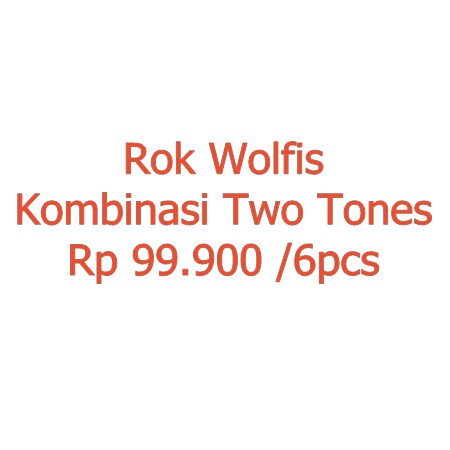 Rok Kombinasi Panjang Wolfis Wolvis Skirt Obral Murah