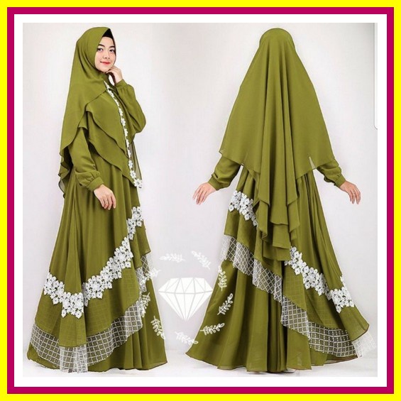 Gamis Midi Terlaris 2022 // Daster Midi // Gamis Midi // Model Baju Wanita Terbaru // Ootd Hijab // Baju Korea // Gamis Motif // Midi Dress Jumbo Gavaputri Syari Set Plus Hijab | Baju Gamis Murah Terbaru