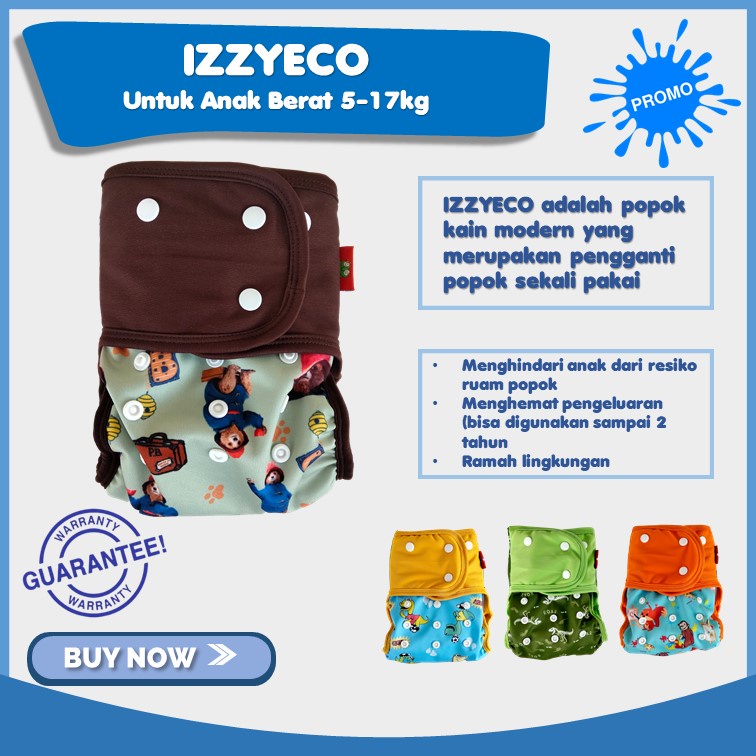 Clodi Popok Kain Bayi SNI Model Pocket Klodiz Izzyeco
