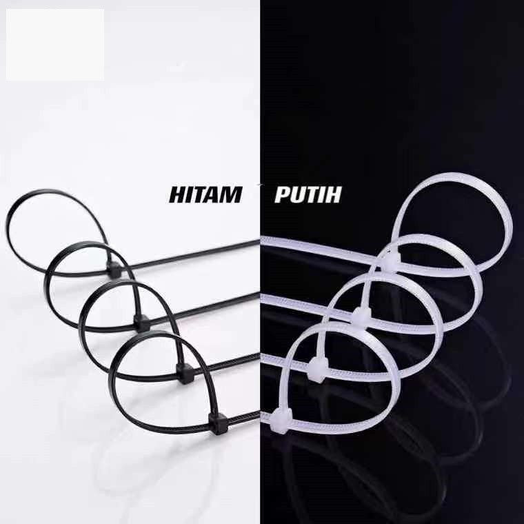 FUTAKO Kabel Ties 2.5x100mm putih / hitam Merk KTS 100 PCS / SATU PACK