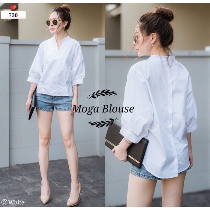 C17 Moga Blouse 730 Wanita Kekinian Style Korean Baju Atasan Kerja