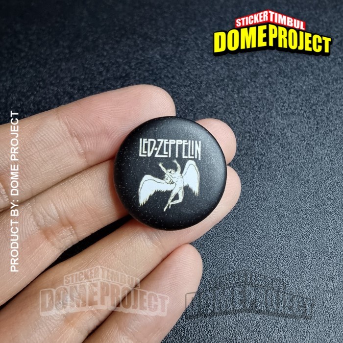 PIN PENITI BAND LED ZEPELLIN UKURAN 25MM BUTTON PIN AKSESORIS ROMPI TAS