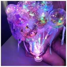 mainan bola balon stik tongkat mini pakai lampu led