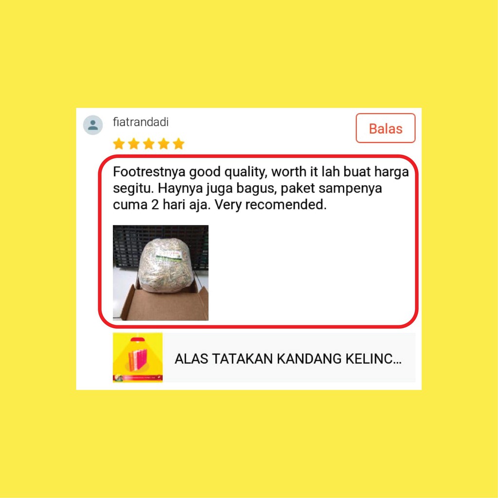 ALAS TATAKAN KANDANG KELINCI (FOOTREST) / PALET-3
