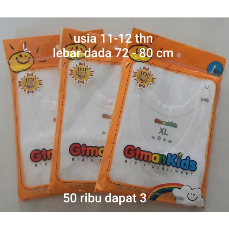 BARU Kaos Dalam GT man Kids 302B