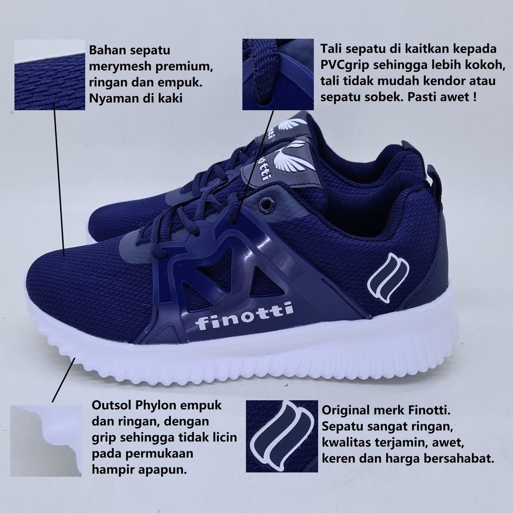 Sepatu sneakers running sport Finotti Destroyer 2