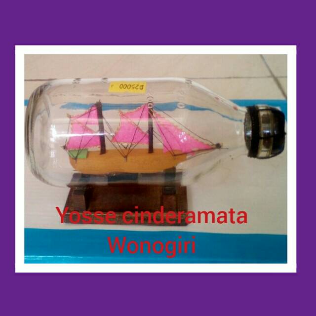 MINIATUR KAPAL Dalam BOTOL Pajangan KERAJINAN