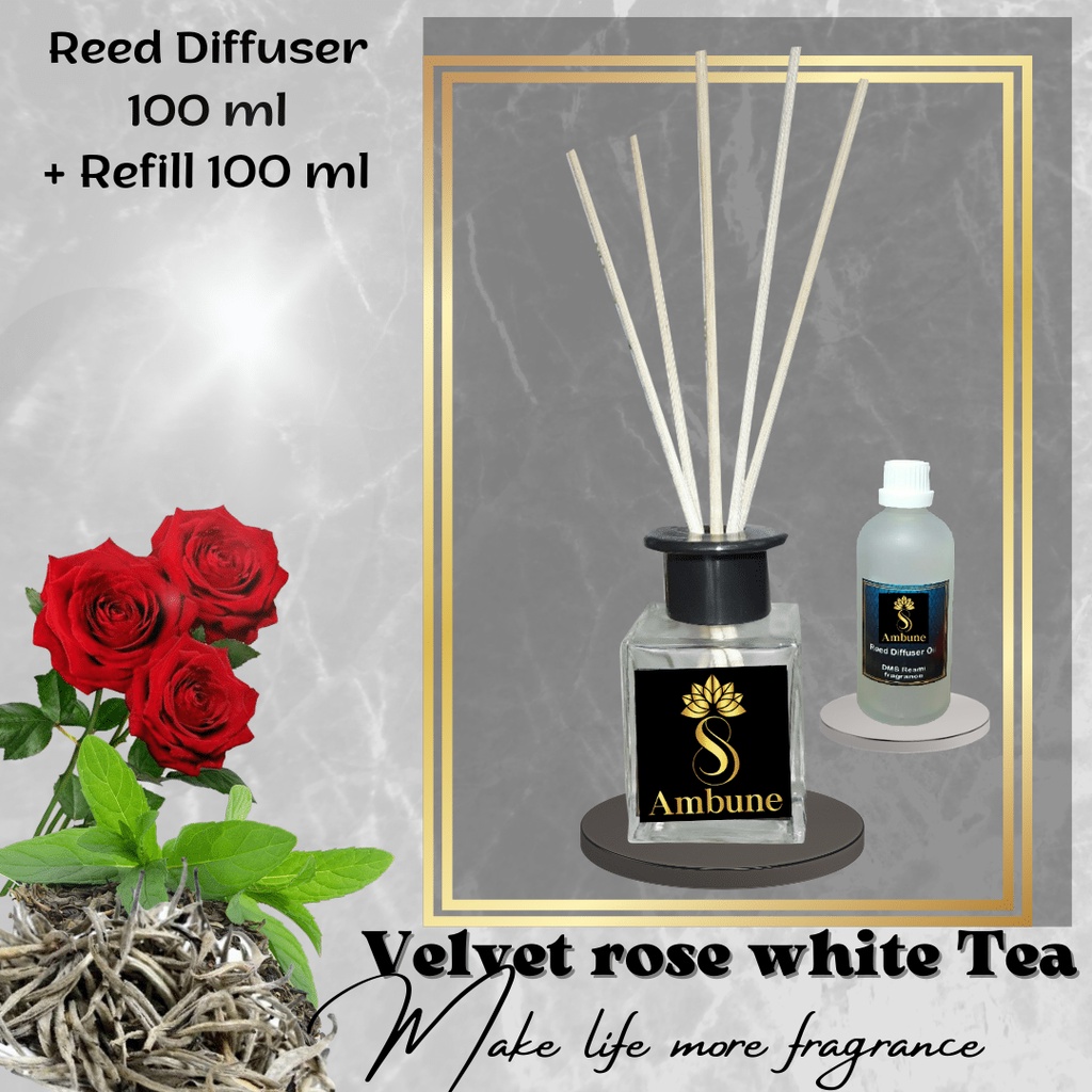 Reed Diffuser Velvet Rose white Tea 100 ml Ambune