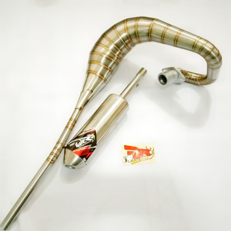 KNALPOT SUZUKI TS125 FULL STENLIS ORIGINAL DRY RACING EXHAUST