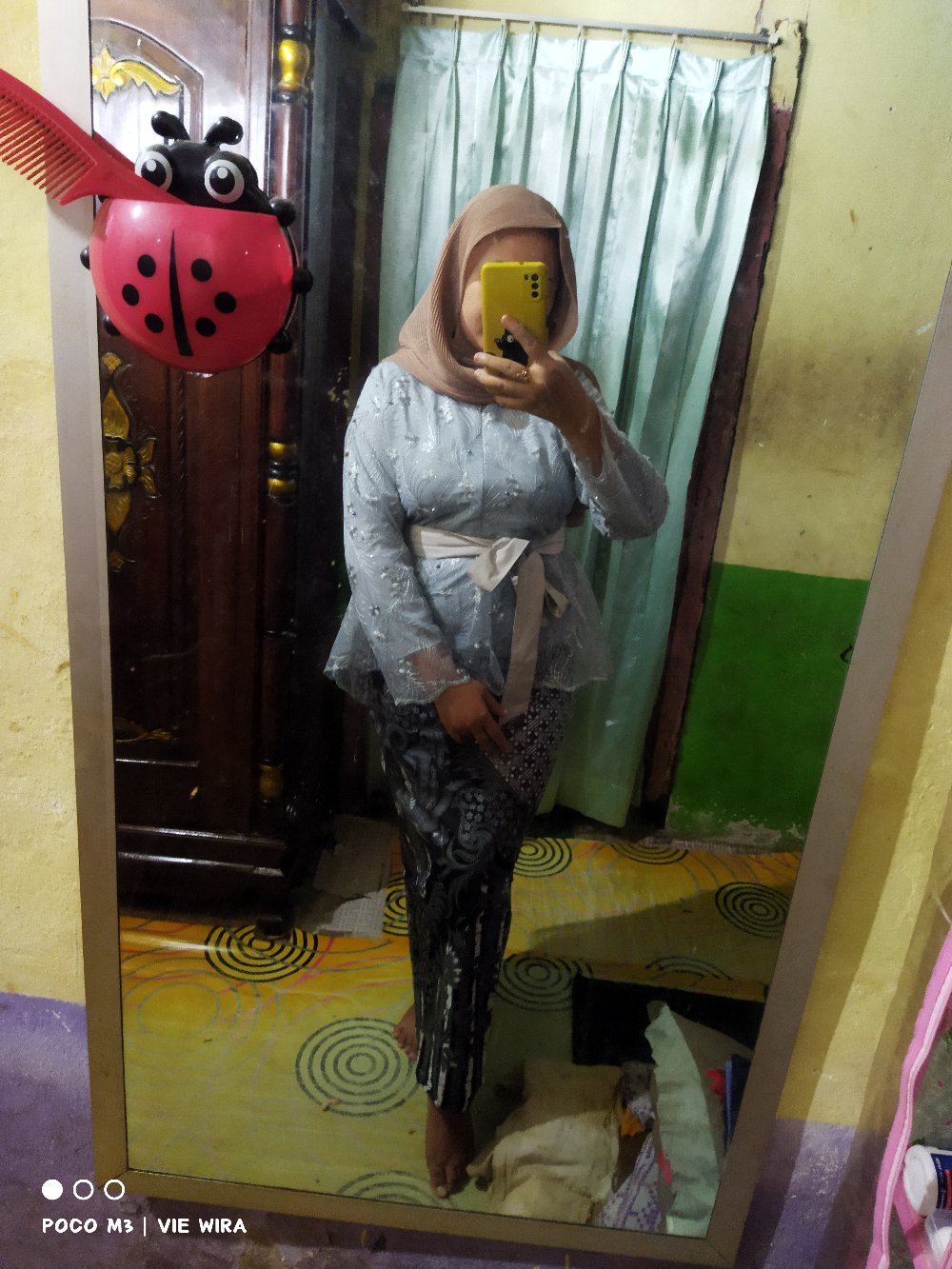 (termurah - Ori & Real Pic! Busui_6  Warna) Batik Couple Andhini Kebaya Couple Brukat Anabel - Bs073