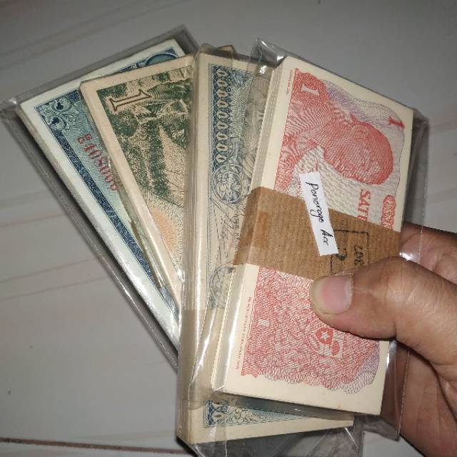 Paket uang kuno 1 rupiah sudirman 1 rupiah sandang pangan 1 rupiah pemandangan 1 rupiah suku bangsa untuk bahan mahar nikah 23 rupiah 2023 rupiah