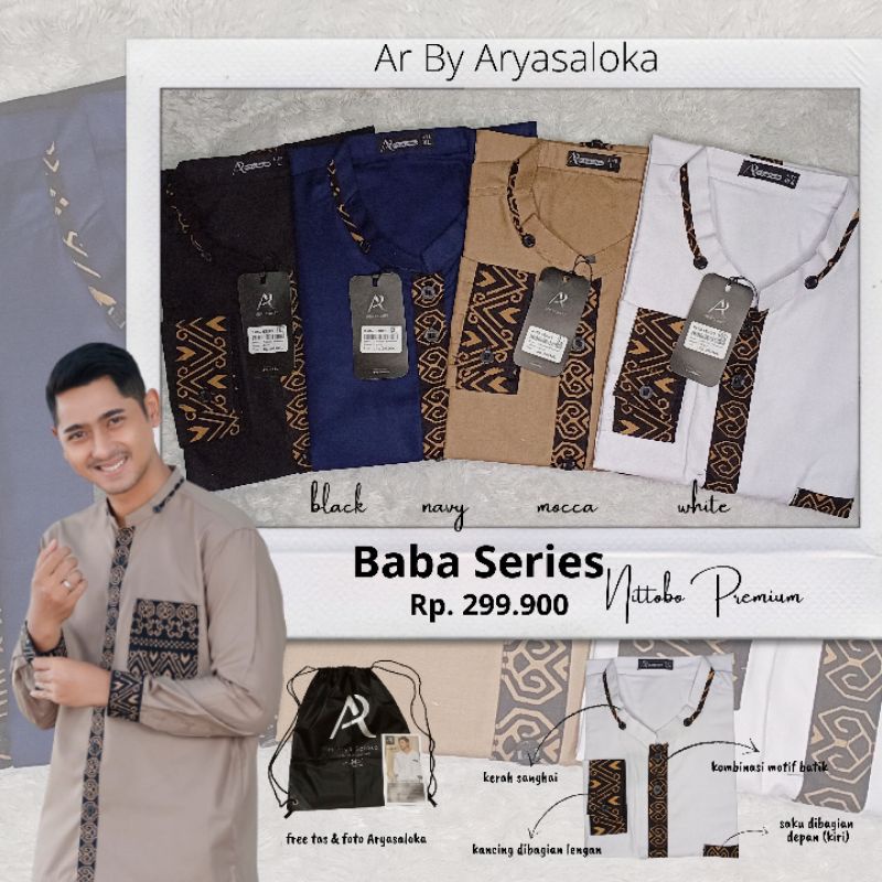 Ar by Aryasaloka Baba Series | Ar by Arya Saloka Baju Lengan Panjang Original ArbyAryasaloka