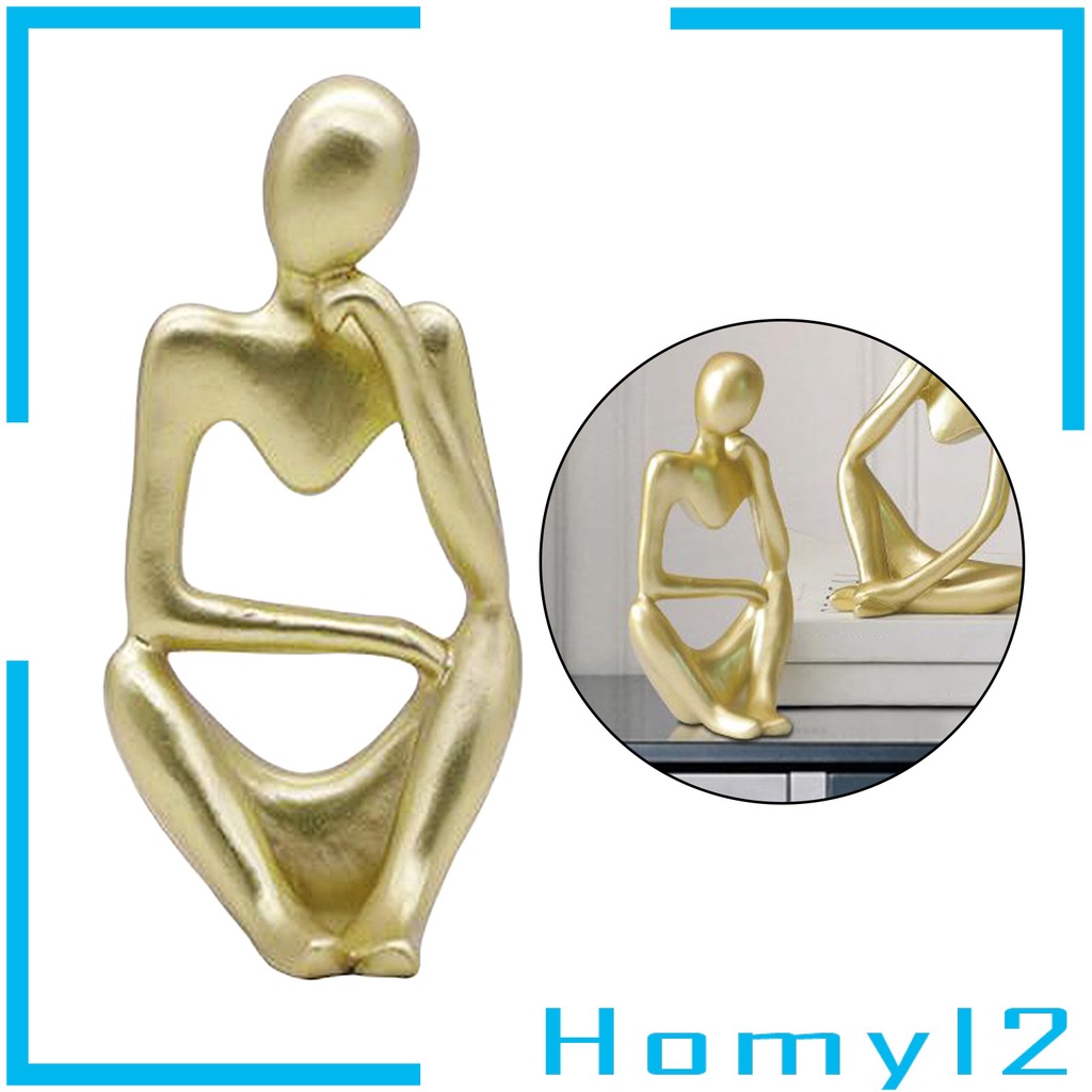 Homyl2 Patung Pahat Karakter Thinker Bahan Resin Dekorasi Rumah / Kantor